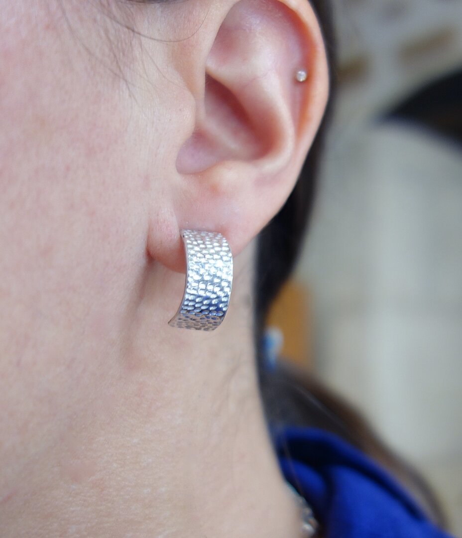 Boucles D'oreilles Boucle En Argent Massif - Style Vintage - Neuf Sans Emballage