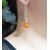 Boucles d'oreilles "Simplissimes" cornaline., argent massif. Photo portée, à la lumière du jour