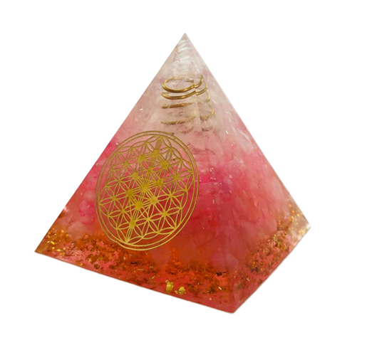 Pyramide Amour et Chance - orgone 6 cm