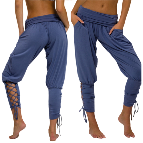 Pantalon de Yoga avec Lacets - S au 2XL - bleu