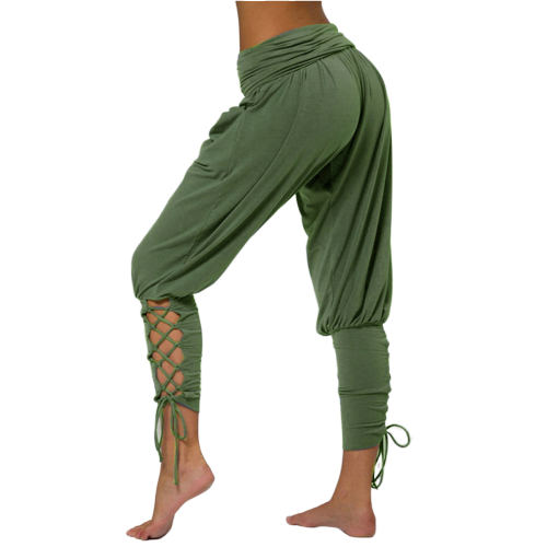 Pantalon de Yoga avec Lacets - S au 2XL - kaki