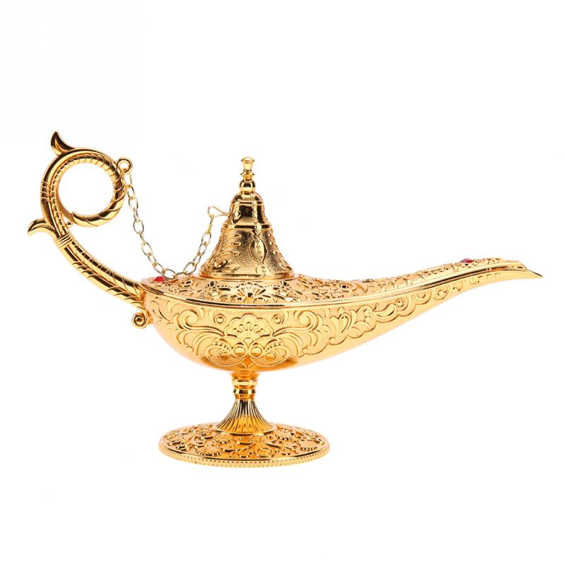 Lampe magique style Aladdin - Métal doré 3D
