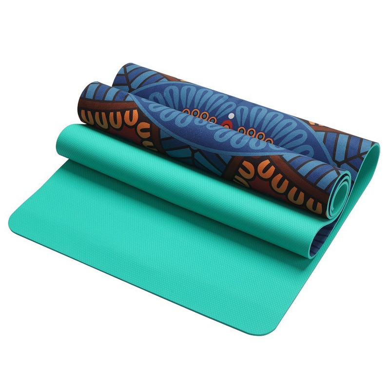 Tapis de yoga effet daim - Motifs indiens - Ecolo - 6 MM