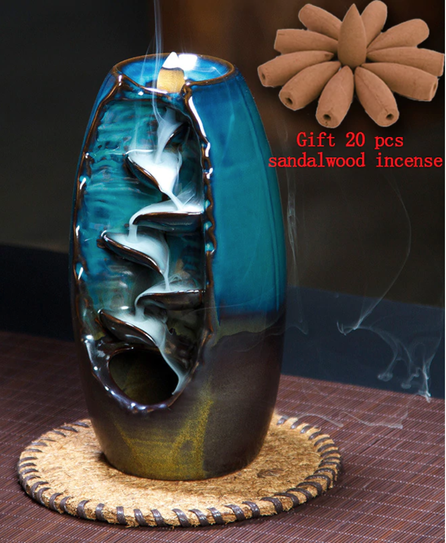 Brûleur pour encens en céramique - Fait à la main- cadeau offert
