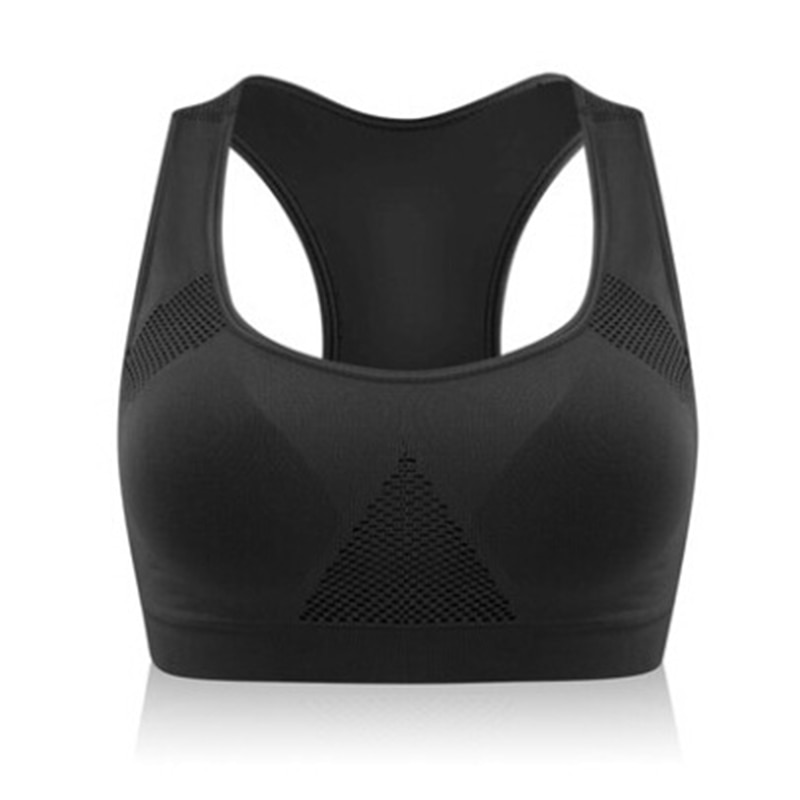 Brassière de yoga noire rembourrée - Sans coutures - M au XL - 5 couleurs