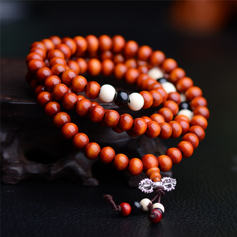 Passion yoga - bracelet bouddhiste de prière orange