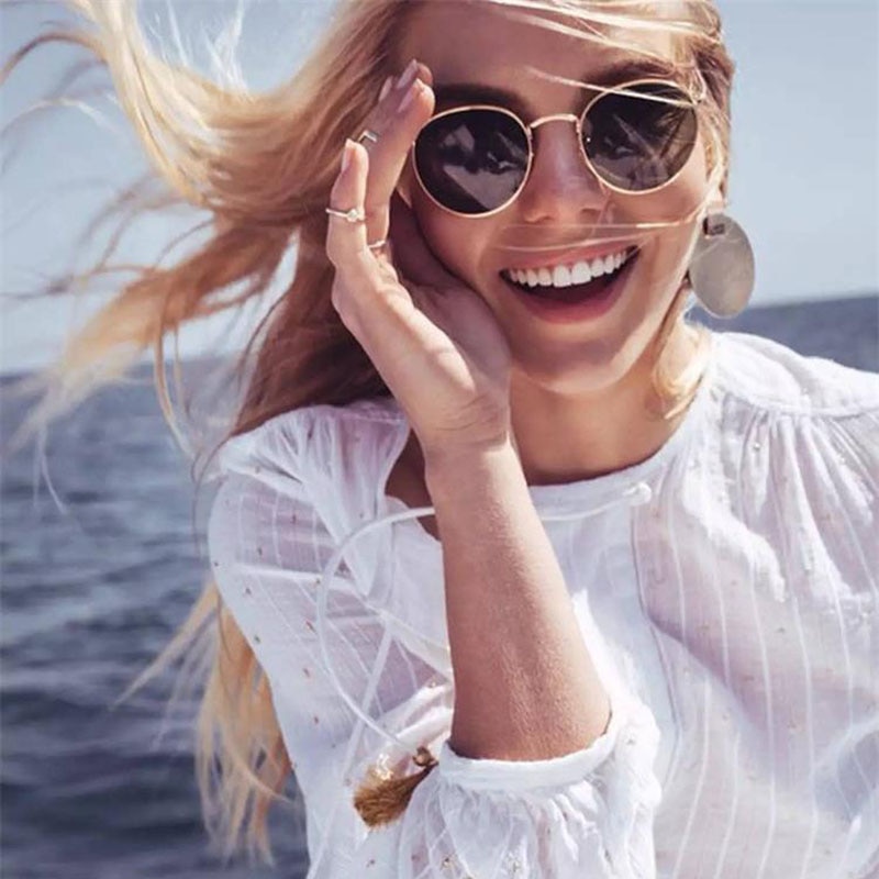 Passion Yoga - Lunettes de Soleil - Rétro - Vintage - Ronde