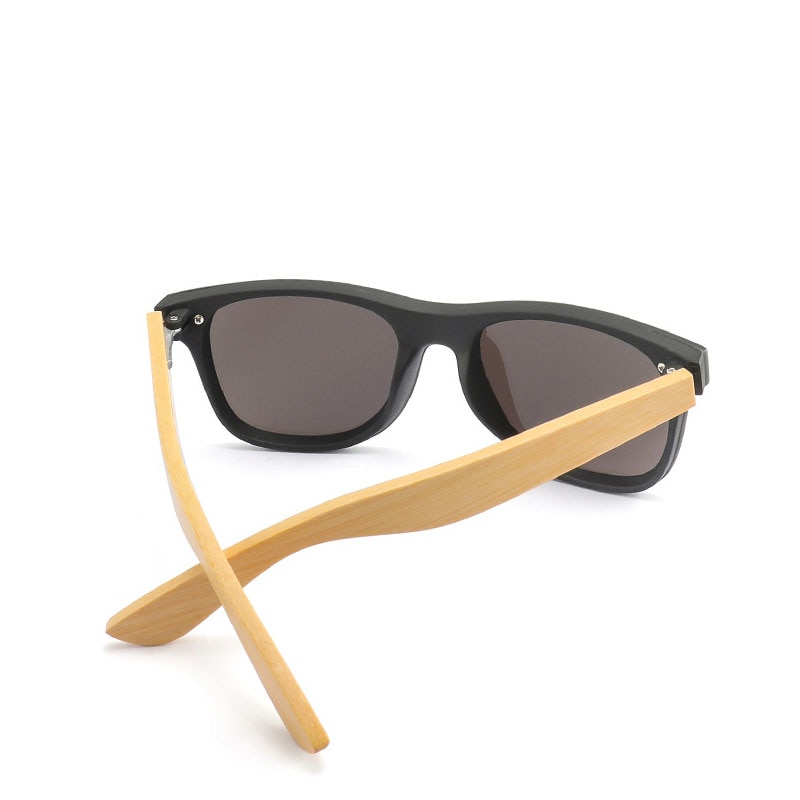 Passion Yoga - Lunettes de Soleil - Effet Miroir - Bois - Noir