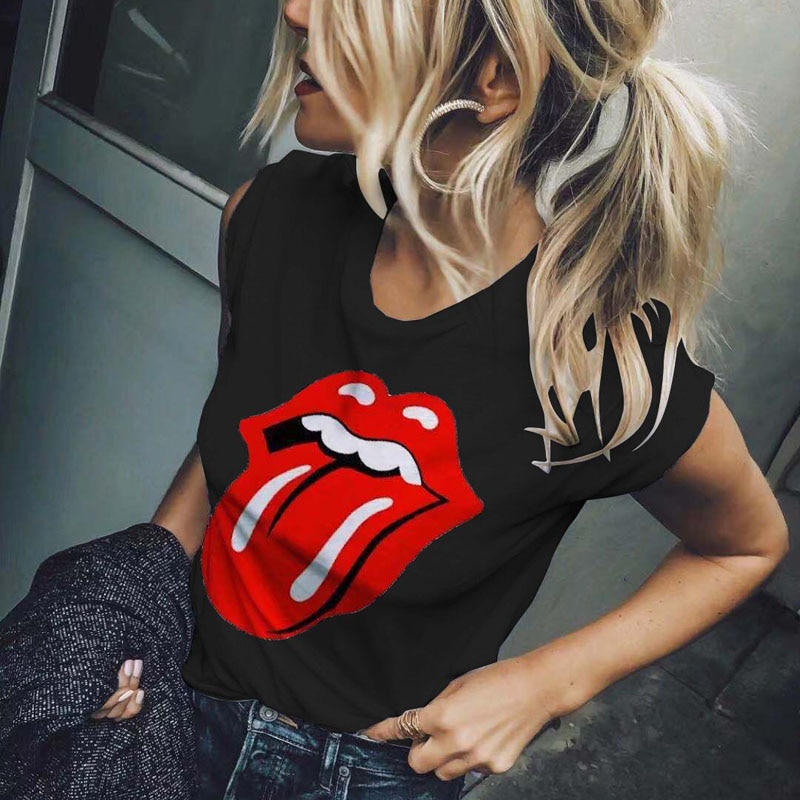 Passion Yoga - T-Shirt imprimé - The Rolling Stones - S au 3XL - Noir