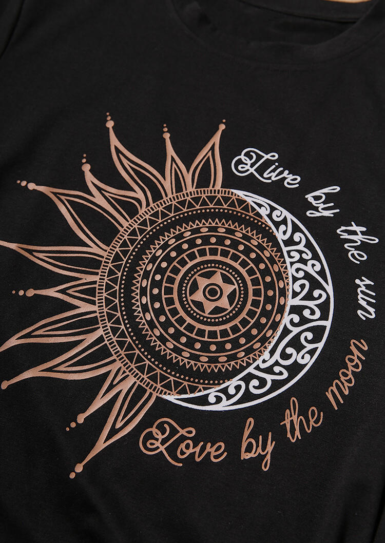Passion yoga - T-Shirt Yogi coton - Soleil et Lune - Grande taille