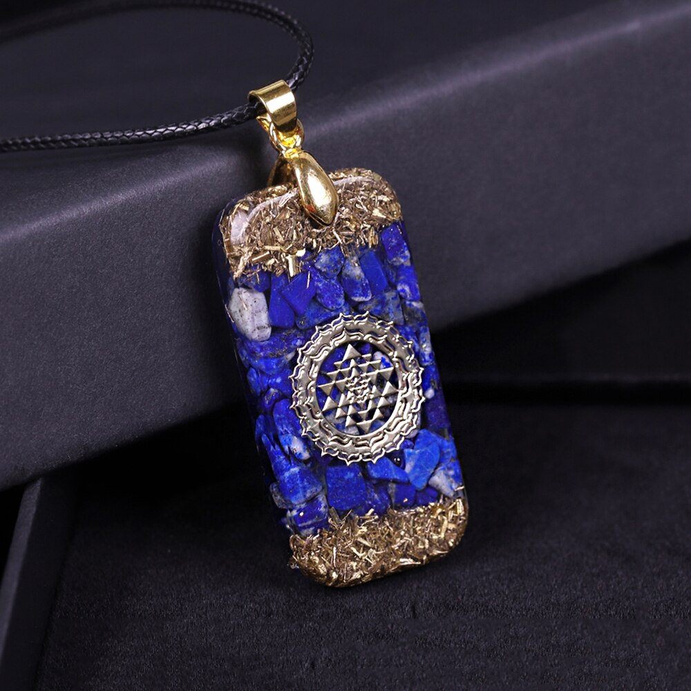 Pendentif Amulette Mystérieuse - Collier en Lapis lazuli - Pour Stimuler les affaires commerciales