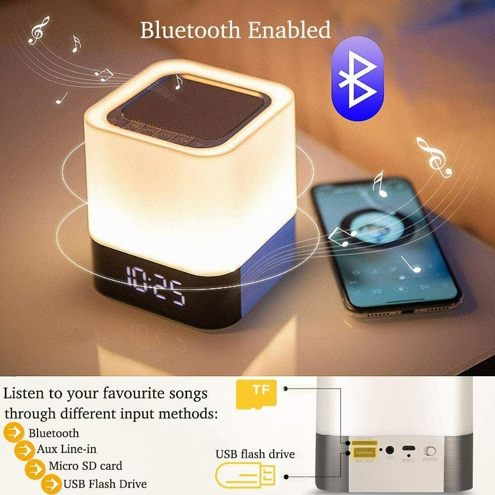 Lampe LED Haut-Parleur Bluetooth 5 fonctions