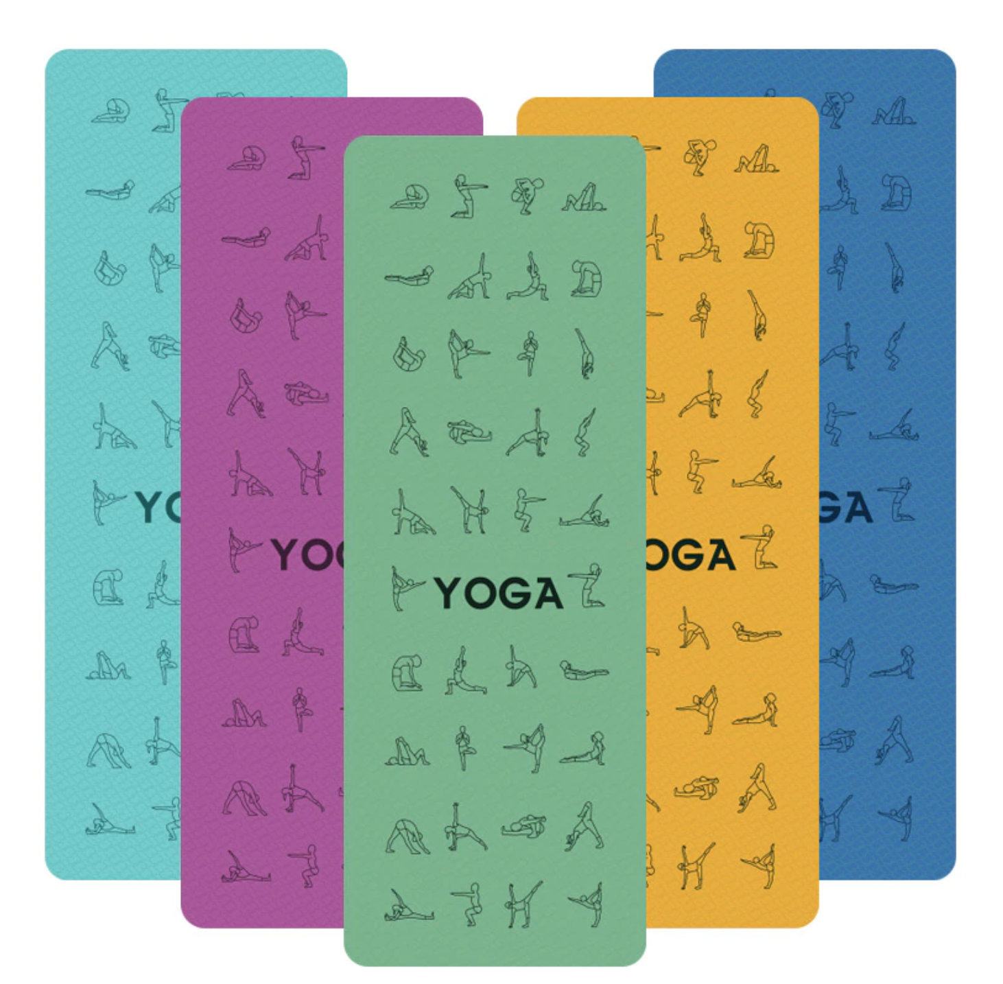 Passion Yoga - Tapis de Yoga 38 poses yoga