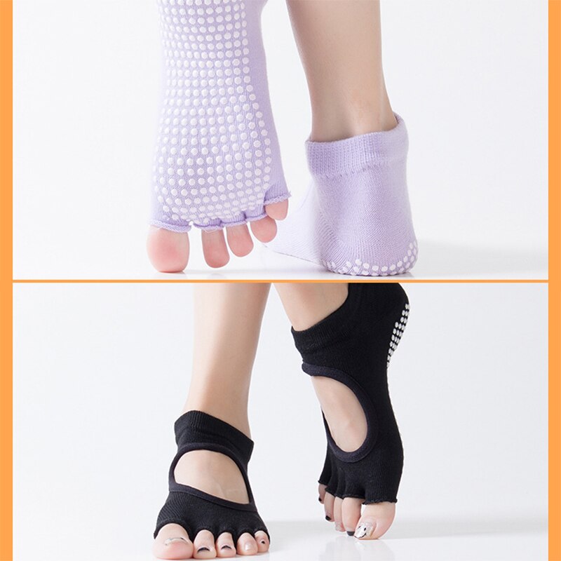 Chaussettes-de-Yoga-antid-rapantes-en-coton-cinq-orteils-1-paire-pantoufles-de-Pilates-s-chage