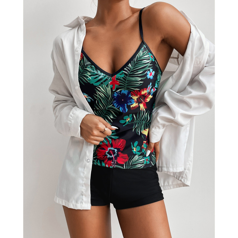 de-taille-Tankini-pour-femmes-v-tements-de-plageTankini Tropical - Maillot de bain2 pièces - Passion yoga