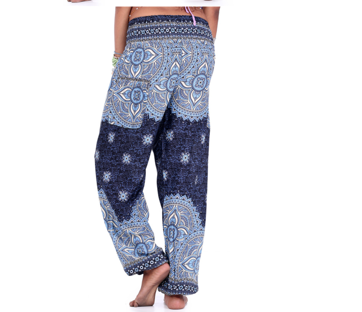 pantalon ethnique manadala bleu