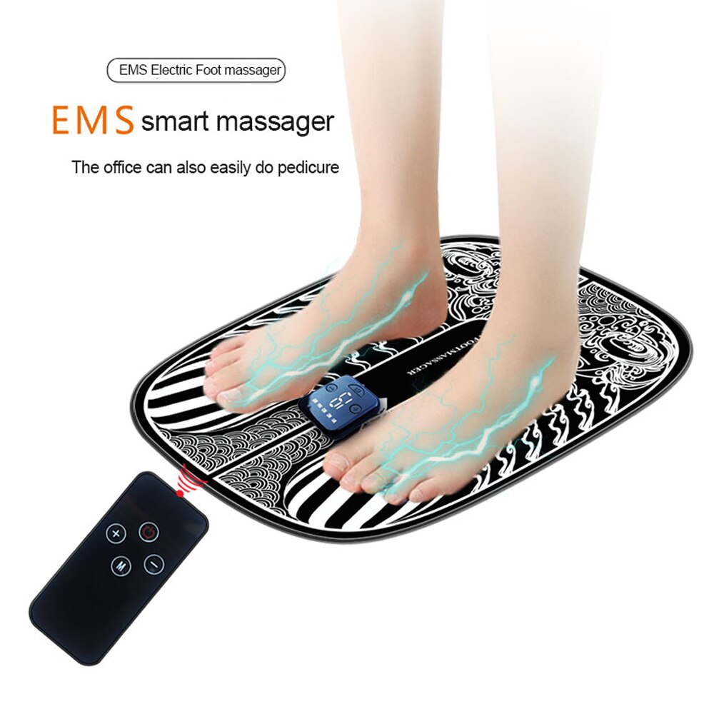Tapis massage pieds électrique télécommande