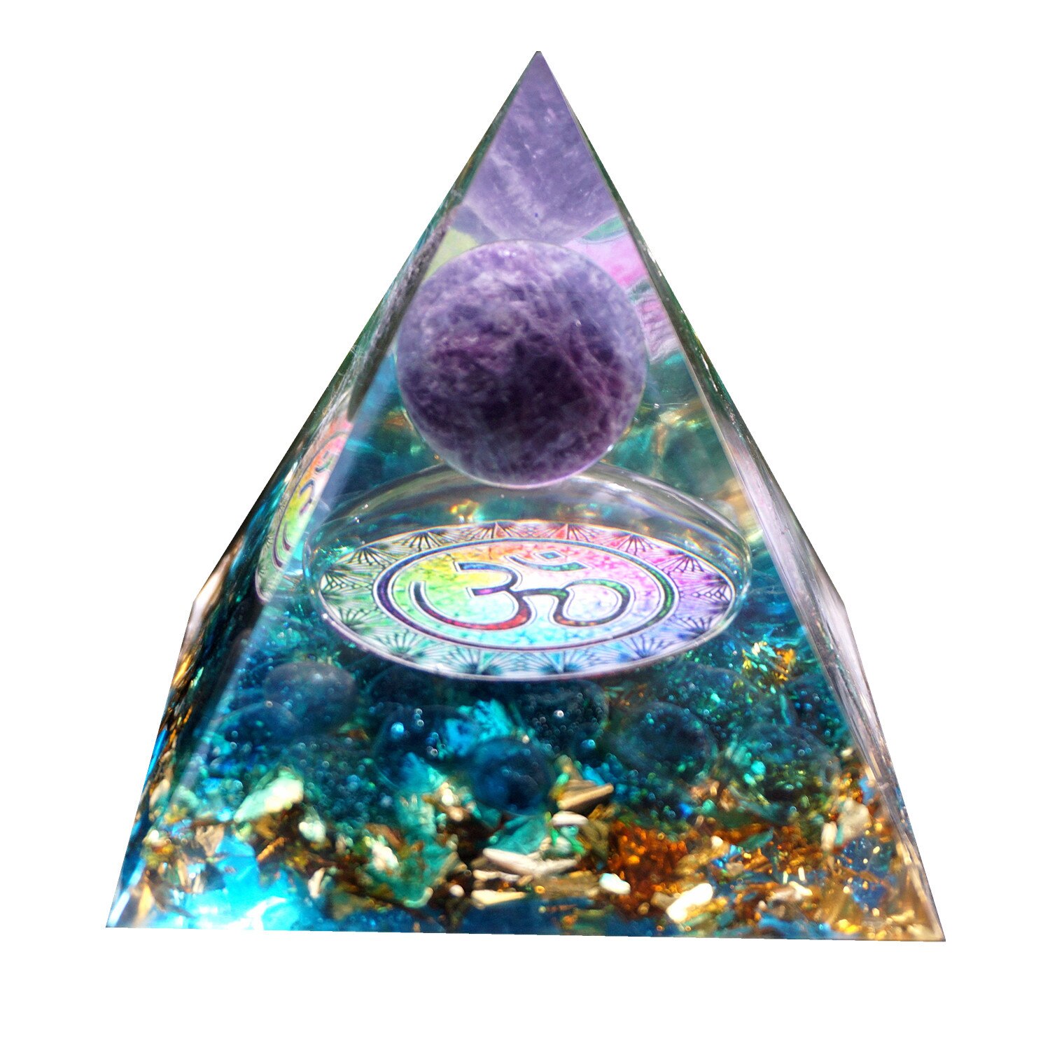 PYRAMIDE-ORGONITE-QUARTZ-bleu-fait-la-main-sph-re-d-am-thyste-OHM-cristal-de-gu
