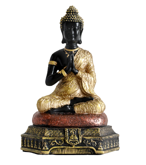 Bouddha thaïlandais assis noir