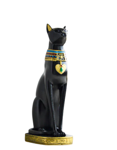 Statue chat égyptien noir 2
