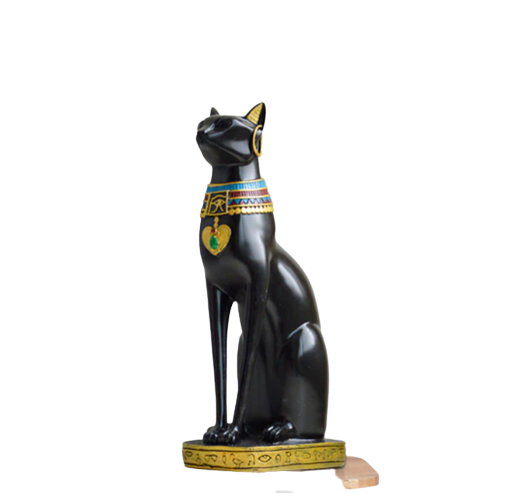 Statue chat égyptien noir