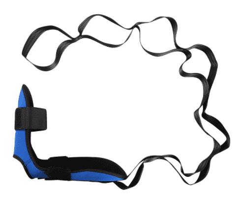 Sangle de yoga chausson en coton ballet bleu