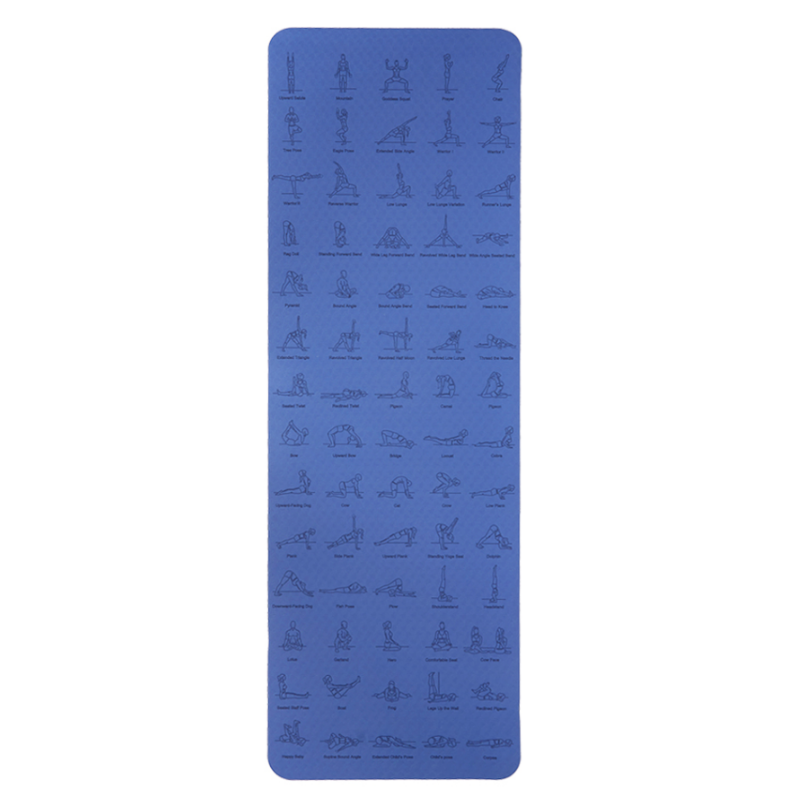 Pop-tapis yoga débutants bleu
