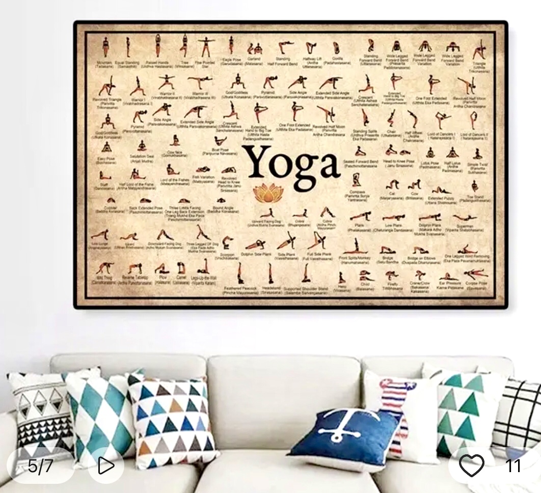 Affiche impression sur toile yoga