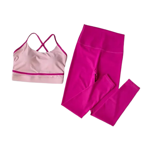 Mudra-ensemble de yoga coloré fuschia