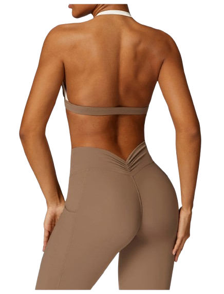 Yogia - Ensemble de Yoga manches longues mocha