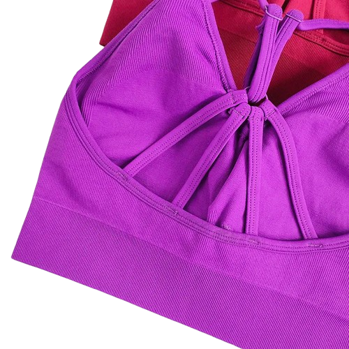 Zenya - Brassière de yoga col V violet