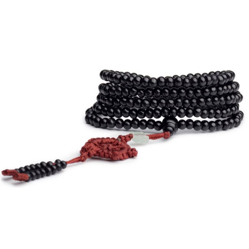Bracelet apaisant et anti-dépressif - Bois de santal - 216 Perles Mala noir