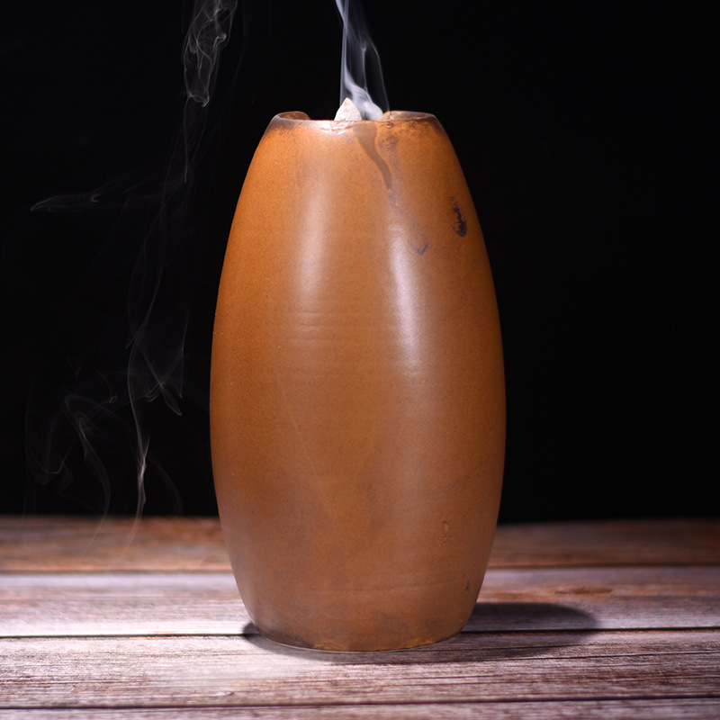 Brûleur pour encens en céramique - Fait à la main - camel