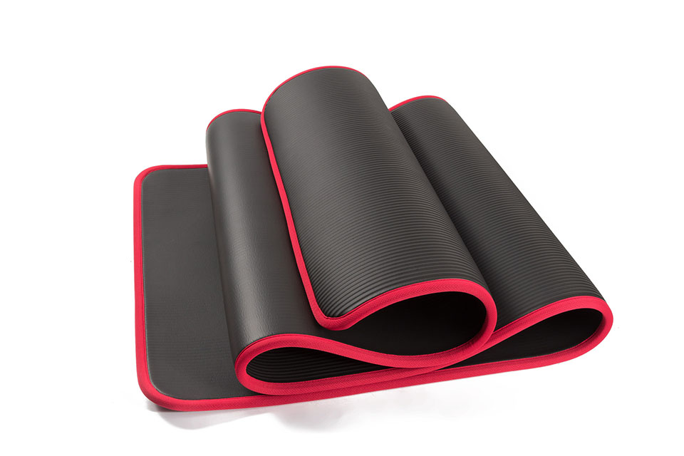 Tapis de Yoga antidérapant épais - noir - 10 MM