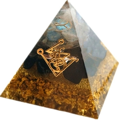 Orgonite pyramide Obsidienne - Protection - Fortune