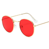 Lunettes de Soleil - Rétro - Vintage - Ronde - rouge