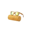 Lunettes de soleil dans son étui - Bois Zébré & Bambou - Homme et Femme - Jaune