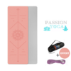 Tapis de Yoga Ecologique - Alignement corporel - Aide au positionnement corail - gris - Passion Yoga