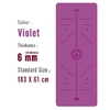 Tapis de Yoga Léger - Ligne de Position - Recto - Verso violet