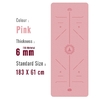 Tapis de Yoga Léger - Ligne de Position - Recto - Verso rose clair