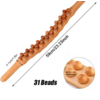 Bâton de Massage 31 perles en bois clair