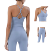 Shanti - Ensemble de yoga V shape bleu