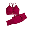 Zenya - Ensemble de yoga col V Rouge