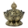 Brûleur d'encens - Fleurs de Lotus - Bronze