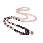 Bracelet mala Calme et Paix intérieur - Améthyste rose - 108 Pierres naturelles