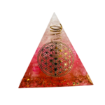 orgonite Pyramide Amour et Chance - 7 cm