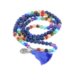 Bracelet Equilibre et Guérison 7 chackras -  108 Pierres naturelles