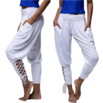 Pantalon de Yoga avec Lacets - S au 2XL - blanc