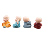 Lot de 4 Moines Bouddhistes - Passion yoga