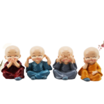 Idée cadeau yoga : Lot de 4 Moines Bouddhistes - Tibétains
